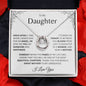 To My Daughter - Proud of the Mother You Are - Horseshoe Necklace Gift Set