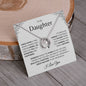 To My Daughter - Proud of the Mother You Are - Horseshoe Necklace Gift Set