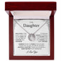 To My Daughter - Proud of the Mother You Are - Horseshoe Necklace Gift Set