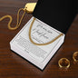 Boyfriend Promise Necklace - Cuban Link Chain - Boyfriend Gift