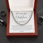 Boyfriend Promise Necklace - Cuban Link Chain - Boyfriend Gift