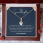 To My Granddaughter - Love Grandma - Alluring Beauty Necklace Gift Set