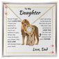 TO MY DAUGHTER - PROUD TO BE YOUR FATHER - LOVE KNOT NECKLACE