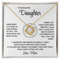To My Beautiful Daughter - Love and Light - Love Knot Necklace Gift Set