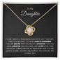 To My Daughter - Keep Me In Your Heart - Love Knot Necklace Gift Set