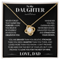 To My Daughter - Love Knot Necklace