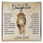 To My Beautiful Daughter - This Old Lion Will Always Have Your Back - Love Knot Necklace