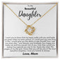 To My Daughter - One Thing - Love Knot Necklace Gift Set