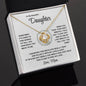 To My Beautiful Daughter - Love and Light - Love Knot Necklace Gift Set