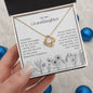 To My Granddaughter - Keep Me In Your Heart - Love Knot Necklace Gift Set