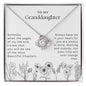 To My Granddaughter - Keep Me In Your Heart - Love Knot Necklace Gift Set