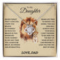 To My Daughter Gift - Believe In Yourself - Love Knot Necklace Gift Set