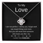 To My Love - Love Knot Necklace - Gift for Her - Girlfriend, Wife Gift