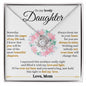To My Lovely Daughter - Keep Me In Your Heart - Love Knot Necklace Gift Set