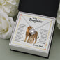 TO MY DAUGHER LOVE DAD - LION - LOVE KNOT NECKLACE