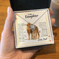 TO MY DAUGHER LOVE DAD - LION - LOVE KNOT NECKLACE