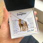 TO MY DAUGHER LOVE DAD - LION - LOVE KNOT NECKLACE