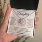 To My Lovely Daughter - Keep Me In Your Heart - Love Knot Necklace Gift Set