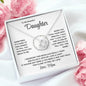 To My Beautiful Daughter - Love and Light - Love Knot Necklace Gift Set