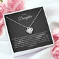 To My Daughter - Keep Me In Your Heart - Love Knot Necklace Gift Set