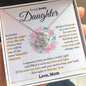To My Lovely Daughter - Keep Me In Your Heart - Love Knot Necklace Gift Set