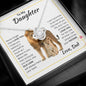 TO MY DAUGHER LOVE DAD - LION - LOVE KNOT NECKLACE