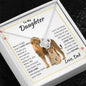 TO MY DAUGHER LOVE DAD - LION - LOVE KNOT NECKLACE