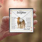 TO MY DAUGHER LOVE DAD - LION - LOVE KNOT NECKLACE