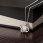 To My Granddaughter - Heart Melt Message - Love Knot Necklace