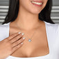 To My Granddaughter - Heart Melt Message - Love Knot Necklace