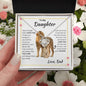 TO MY DAUGHTER - PROUD TO BE YOUR FATHER - LOVE KNOT NECKLACE