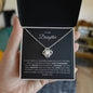 To My Daughter - Keep Me In Your Heart - Love Knot Necklace Gift Set