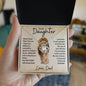 To My Beautiful Daughter - This Old Lion Will Always Have Your Back - Love Knot Necklace