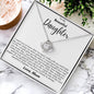 To My Daughter - One Thing - Love Knot Necklace Gift Set