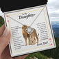 TO MY DAUGHER LOVE DAD - LION - LOVE KNOT NECKLACE