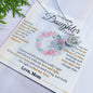 To My Lovely Daughter - Keep Me In Your Heart - Love Knot Necklace Gift Set