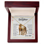 TO MY DAUGHER LOVE DAD - LION - LOVE KNOT NECKLACE