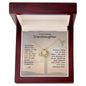 To My Granddaughter - Heart Melt Message - Love Knot Necklace