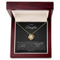 To My Daughter - Keep Me In Your Heart - Love Knot Necklace Gift Set
