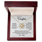 To My Beautiful Daughter - Love and Light - Love Knot Necklace Gift Set