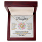To My Lovely Daughter - Keep Me In Your Heart - Love Knot Necklace Gift Set