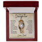 To My Beautiful Daughter - This Old Lion Will Always Have Your Back - Love Knot Necklace