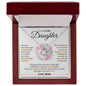 To My Lovely Daughter - Keep Me In Your Heart - Love Knot Necklace Gift Set