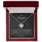 To My Daughter - Keep Me In Your Heart - Love Knot Necklace Gift Set