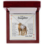 TO MY DAUGHER LOVE DAD - LION - LOVE KNOT NECKLACE