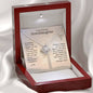 To My Granddaughter - Heart Melt Message - Love Knot Necklace