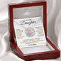 To My Lovely Daughter - Keep Me In Your Heart - Love Knot Necklace Gift Set