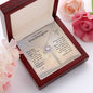 To My Granddaughter - Heart Melt Message - Love Knot Necklace