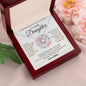 To My Lovely Daughter - Keep Me In Your Heart - Love Knot Necklace Gift Set