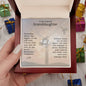To My Granddaughter - Heart Melt Message - Love Knot Necklace